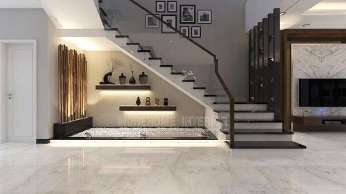 Thiết kế gầm cầu thang đẹp ấn tượng cho phòng khách - Ảnh 2. Thiết kế gầm cầu thang đẹp ấn tượng cho phòng khách - Ảnh 2.
