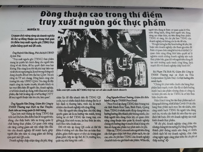 Hai Thuyên - tiên phong truy xuất nguồn gốc thực phẩm ở Đà Nẵng - Ảnh 1. Hai Thuyên - tiên phong truy xuất nguồn gốc thực phẩm ở Đà Nẵng - Ảnh 1.