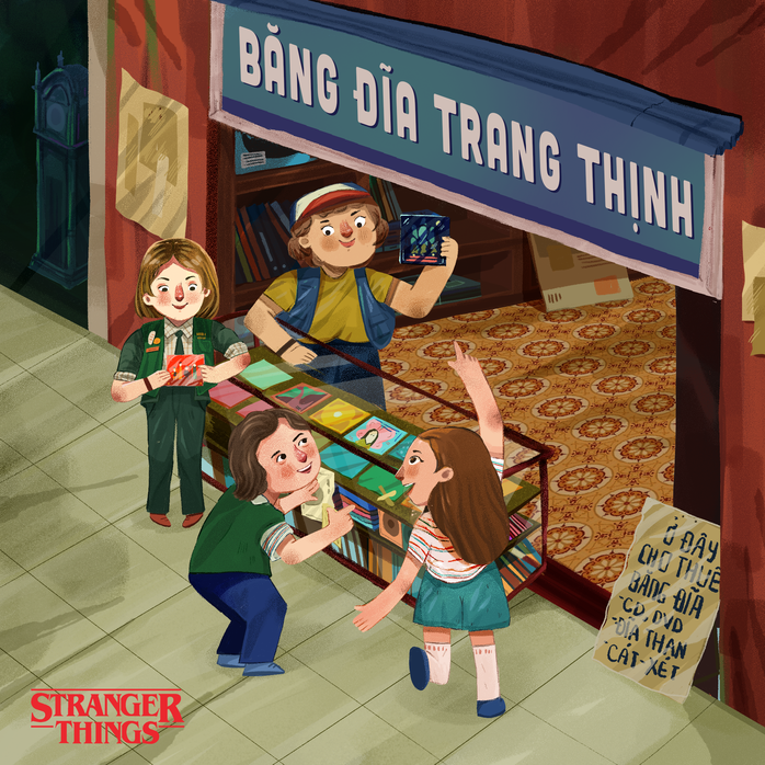 Netflix kết hợp họa sĩ Việt vẽ tranh quảng bá phim “Stranger Things 4 - Ảnh 2.