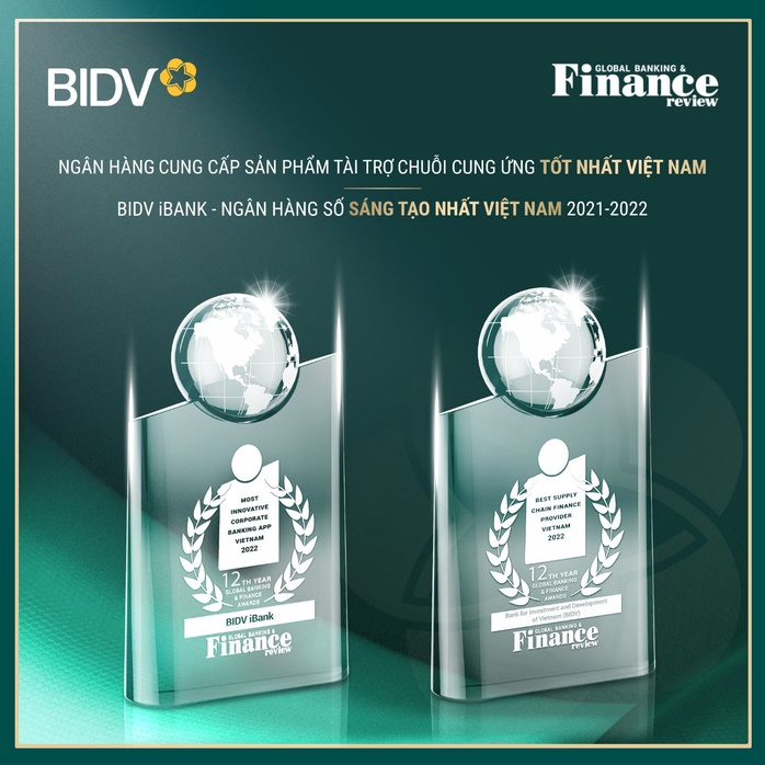 BIDV nhận 2 giải thưởng quốc tế của Tạp chí GBAF - Ảnh 1. BIDV nhận 2 giải thưởng quốc tế của Tạp chí GBAF - Ảnh 1.
