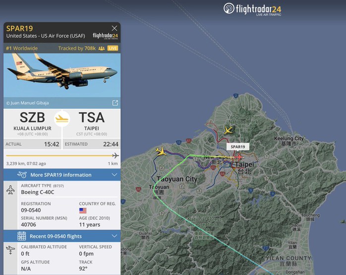 Máy bay chở bà Pelosi đã hạ cánh xuống Đài Loan, Trung Quốc lên tiếng - Ảnh 2.