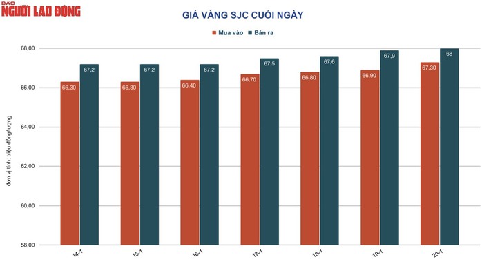 Giá vàng hôm nay, 21-1: Giá vàng SJC rớt nửa triệu đồng mỗi lượng - Ảnh 2.