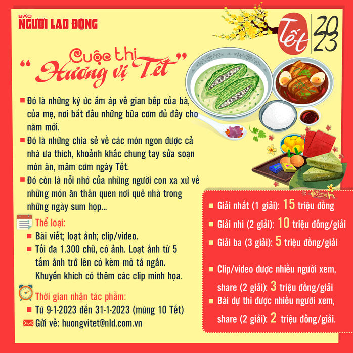 Mời tham gia cuộc thi “Hương vị Tết” - Ảnh 2.