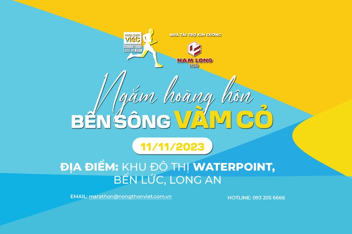 Giải chạy “Nông thôn Việt Marathon - Long An 2023”: Ngắm hoàng hôn bên sông Vàm Cỏ - Ảnh 1.