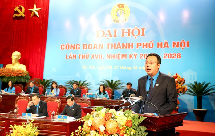 Ông Phạm Quang Thanh tái đắc cử Chủ tịch LĐLĐ TP Hà Nội - Ảnh 1.