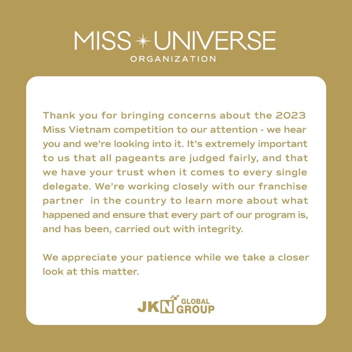 Khán giả Việt hài lòng về phản ứng của Miss Universe quanh kết quả Miss Universe Vietnam 2023 - Ảnh 3.