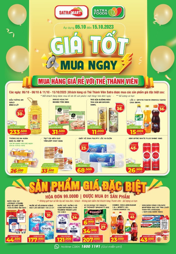 Giá tốt mua ngay tại hệ thống bán lẻ SATRA - Ảnh 1. Giá tốt mua ngay tại hệ thống bán lẻ SATRA - Ảnh 1.
