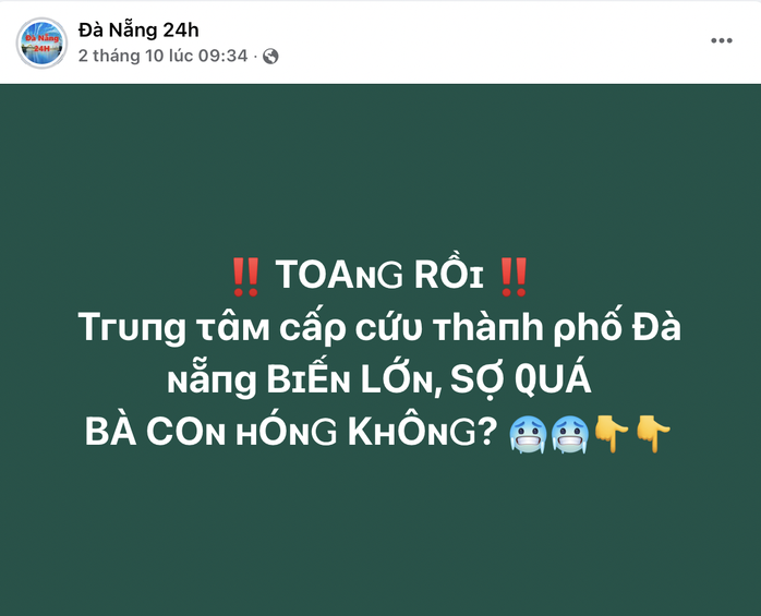 Đề nghị xử l&yacute; trang Facebook đăng tin sai về Trung t&acirc;m cấp cứu TP Đ&agrave; Nẵng - Ảnh 2.
