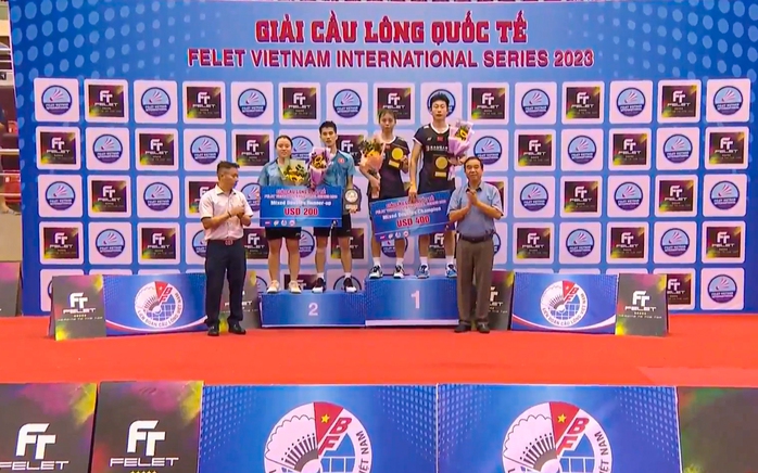 Cặp VĐV Văn Hải - Vân Anh giành  Á quân giải cầu lông FELET Vietnam International Series 2023 - Ảnh 2.