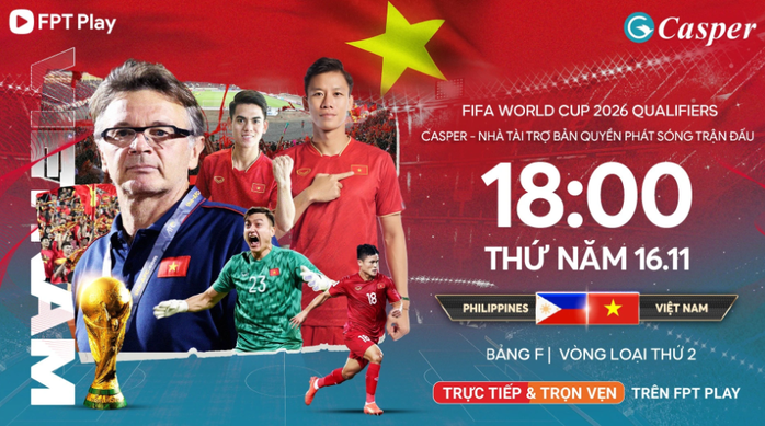 FPT Play phát trực tiếp trận ra quân vòng loại World Cup 2026 của tuyển Việt Nam - Ảnh 1.