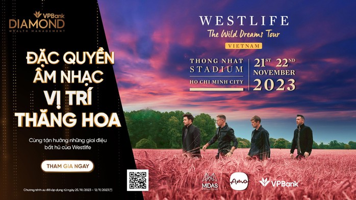 Nhận ngay vé Westlife khi trở thành hội viên VPBank Diamond - Ảnh 1. Nhận ngay vé Westlife khi trở thành hội viên VPBank Diamond - Ảnh 1.