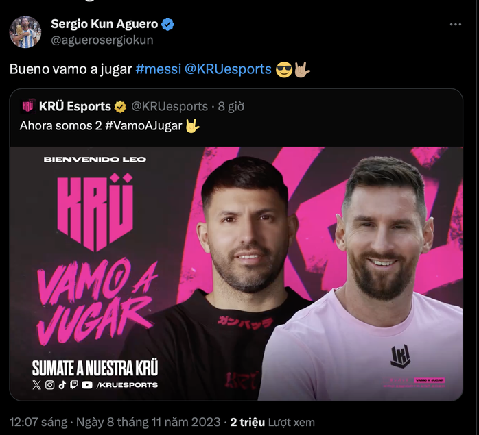Messi hướng đến môn thể thao mới cùng Kun Aguero - Ảnh 2.