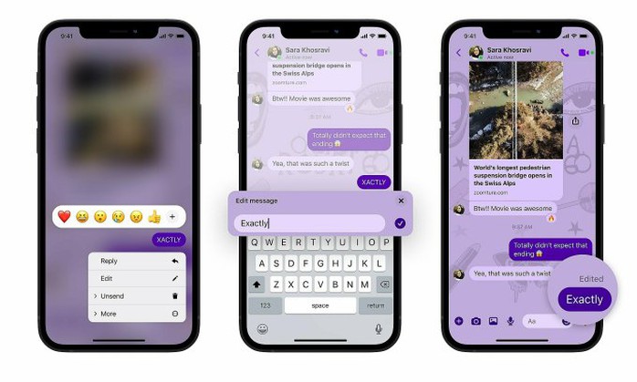 Người dùng ở Việt Nam có thể sửa nội dung tin nhắn trên Facebook Messenger - Ảnh 3. Người dùng ở Việt Nam có thể sửa nội dung tin nhắn trên Facebook Messenger - Ảnh 3.