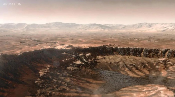 NASA tìm ra nơi có thể chứa hóa thạch sinh vật Sao Hỏa- Ảnh 1. Jezero Crater trên Sao Hỏa