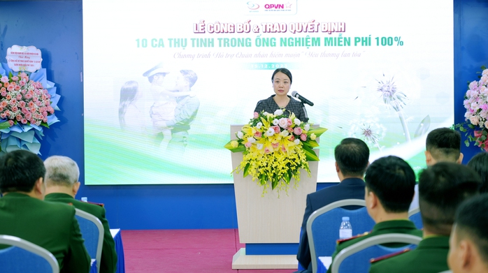 Hỗ trợ quân nhân hiếm muộn có hoàn cảnh khó khăn "tìm con"- Ảnh 2.