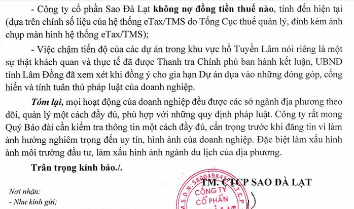 Vì sao đề nghị thanh tra toàn diện dự án Sao Đà Lạt?- Ảnh 2. Vì sao đề nghị thanh tra toàn diện dự án Sao Đà Lạt?- Ảnh 2.