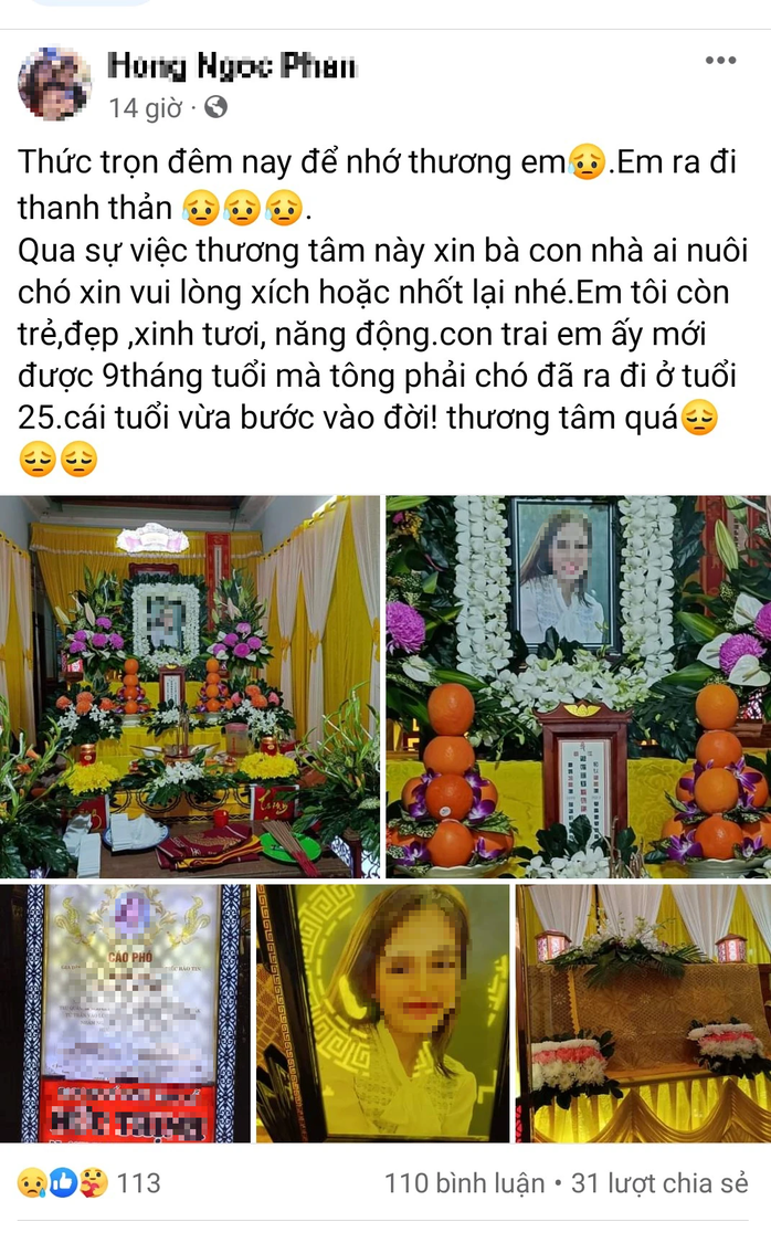 Xót xa người phụ nữ trẻ tử vong vì tông trúng chó thả rông- Ảnh 1. Xót xa người phụ nữ trẻ tử vong vì tông trúng chó thả rông- Ảnh 1.