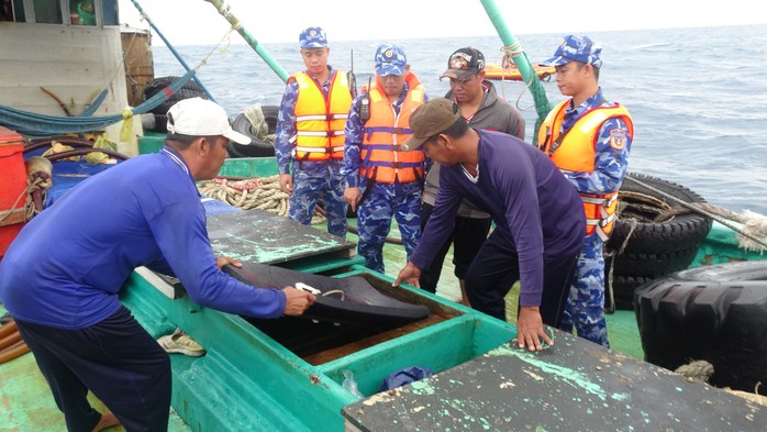 Vùng Cảnh sát biển 4 lật tẩy 1 tàu cá trên vùng biển Tây Nam- Ảnh 1. Vùng Cảnh sát biển 4 lật tẩy 1 tàu cá trên vùng biển Tây Nam- Ảnh 1.