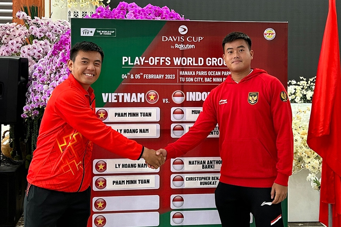 Lý Hoàng Nam dễ thở ở ngày mở màn play-off Davis Cup nhóm II - Ảnh 2.
