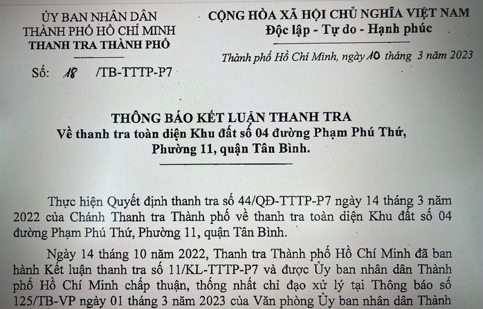 Chủ tịch UBND TP HCM yêu cầu thu hồi khu đất hơn 12.000 m2 tại quận Tân Bình - Ảnh 1.