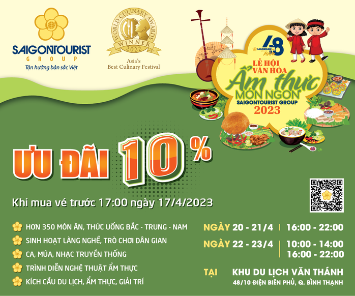 Chính thức mở bán vé ưu đãi Lễ hội Ẩm thực, Món ngon Saigontourist Group 2023 - Ảnh 1.