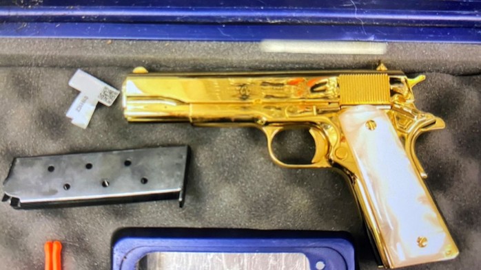 Trả giá đắt vì mang lậu súng mạ vàng vào Úc - Ảnh 1.