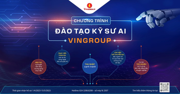 Chương trình Đào tạo Kỹ sư AI Vingroup tuyển sinh năm thứ 4 - Ảnh 1. Chương trình Đào tạo Kỹ sư AI Vingroup tuyển sinh năm thứ 4 - Ảnh 1.