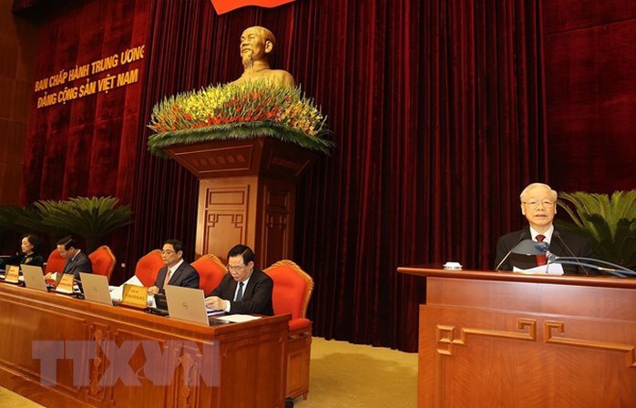 Tổng Bí thư Nguyễn Phú Trọng chủ trì Hội nghị Trung ương giữa nhiệm kỳ khóa XIII - Ảnh 4.