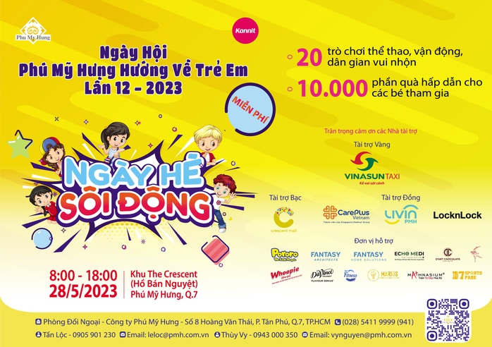Ngày hội Phú Mỹ Hưng hướng về trẻ em lần 12-2023: Ngày hè sôi động - Ảnh 1. Ngày hội Phú Mỹ Hưng hướng về trẻ em lần 12-2023: Ngày hè sôi động - Ảnh 1.