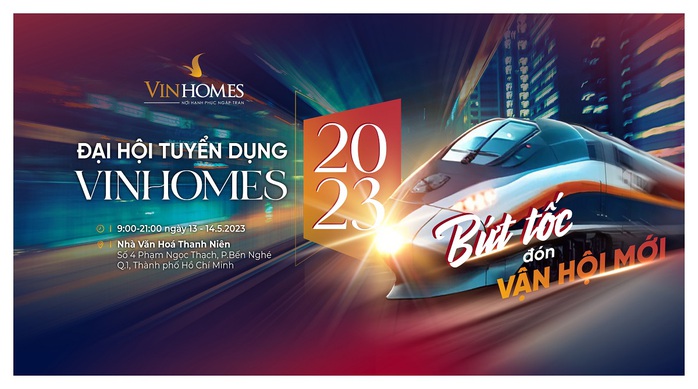 Đại hội tuyển dụng Vinhomes 2023: Hàng chục ngàn cơ hội việc làm trong lĩnh vực BĐS - Ảnh 1. Đại hội tuyển dụng Vinhomes 2023: Hàng chục ngàn cơ hội việc làm trong lĩnh vực BĐS - Ảnh 1.