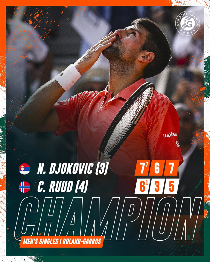 Vô địch Roland Garros 2023, Djokovic vượt Nadal lập 2 kỷ lục mới - Ảnh 5.
