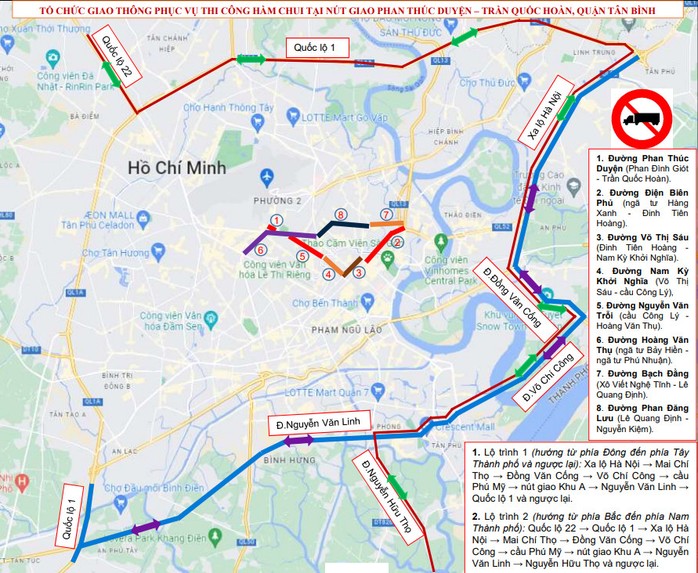 Lưu ý: Cấm xe 8 tuyến đường ở TP HCM - Ảnh 1.