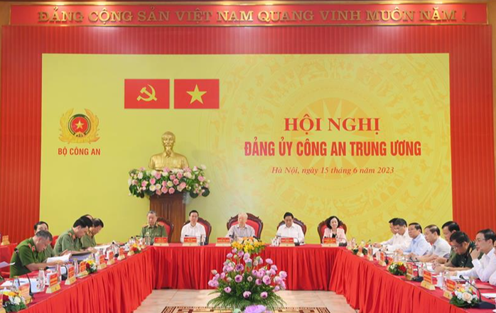 Tổng Bí thư, Chủ tịch nước, Thủ tướng dự hội nghị Đảng ủy Công an Trung ương - Ảnh 3.