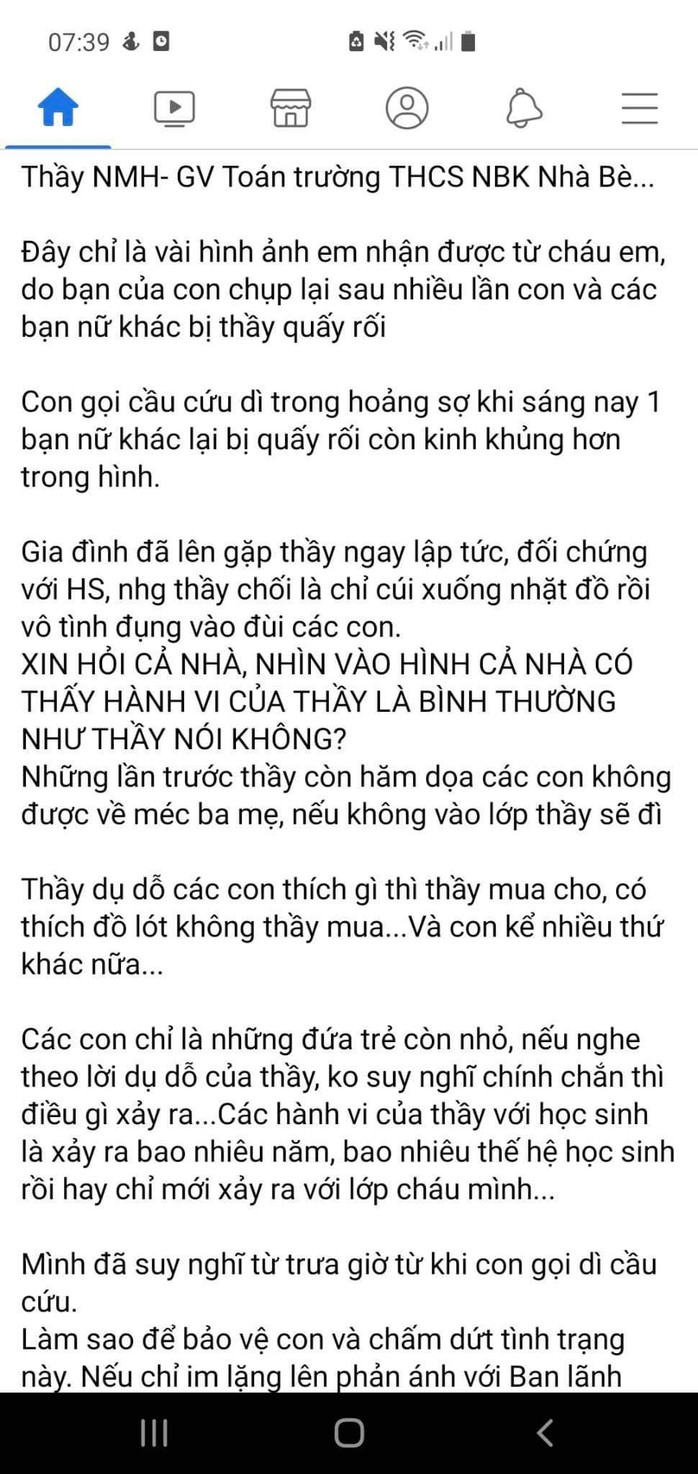 TP HCM: Giáo viên nam bị tố quấy rối nhiều nữ sinh - Ảnh 1.