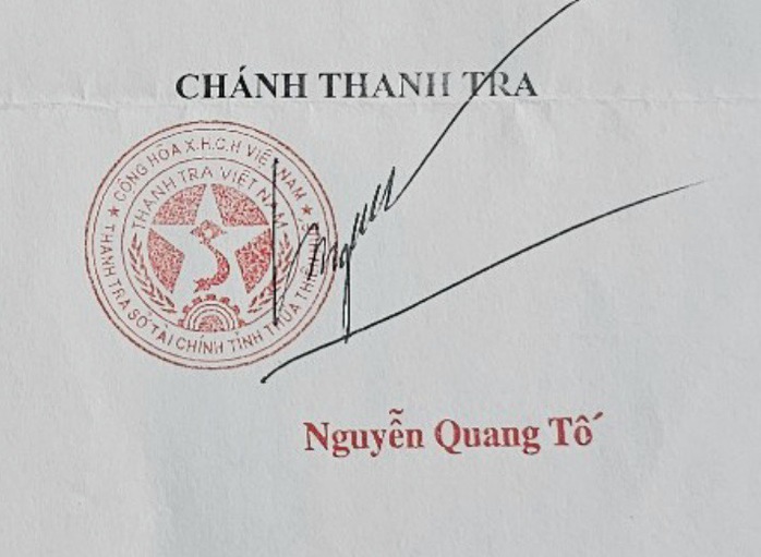Con dấu thanh tra sở sử dụng bản đồ Việt Nam thiếu ký hiệu Hoàng Sa, Trường Sa - Ảnh 1.