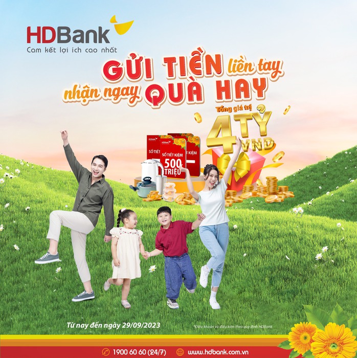 HDBank ướp lạnh nắng hè với BST quà tặng gần 4 tỉ đồng cho khách hàng gửi tiết kiệm - Ảnh 1.