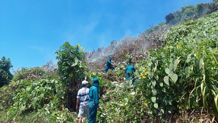 150 người phối hợp chữa cháy tại rừng Nam Hải Vân - Ảnh 1.