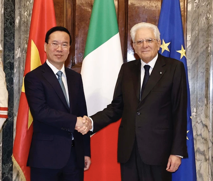 Tuyên bố chung Việt Nam - Ý nhân chuyến thăm của Chủ tịch nước Võ Văn Thưởng - Ảnh 1.