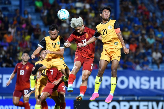 Giải U23 Đông Nam Á 2023: Thái Lan thắng đậm Brunei, sáng cửa vào bán kết - Ảnh 2.