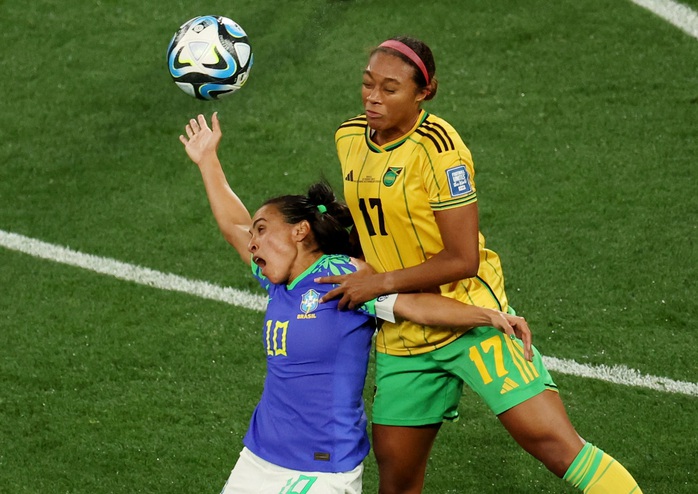 World Cup nữ 2023: Cầm hoà Brazil, nữ Jamaica tạo dấu mốc lịch sử cho bóng đá nước nhà - Ảnh 1.