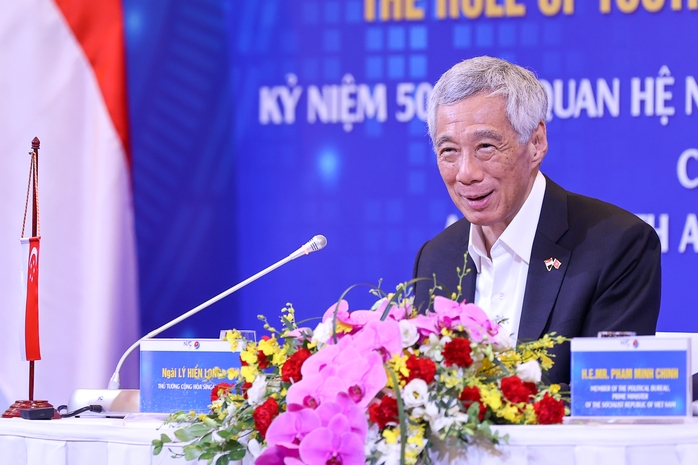 Thủ tướng Phạm Minh Chính và Thủ tướng Lý Hiển Long đối thoại với các lãnh đạo trẻ - Ảnh 3.