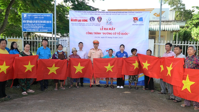 Khánh thành Đường cờ Tổ quốc tại huyện Củ Chi - Ảnh 2. Khánh thành Đường cờ Tổ quốc tại huyện Củ tỷ lệ kèo góc nhà cái - Ảnh 2.
