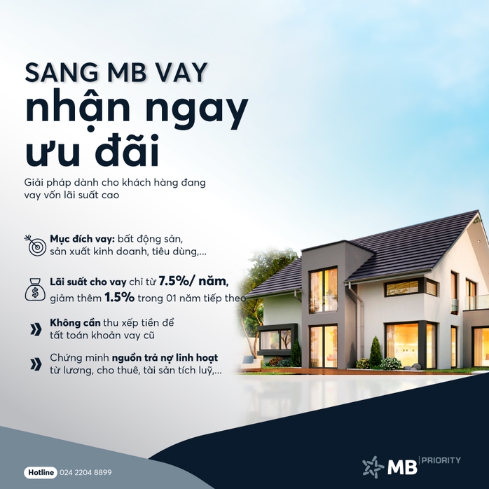 Sang MB vay, nhận ngay ưu đãi - Ảnh 1. Sang MB vay, nhận ngay ưu đãi - Ảnh 1.