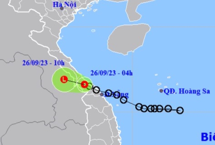 Áp thấp nhiệt đới trên đất liền từ Quảng Trị đến Thừa Thiên - Huế - Ảnh 1.