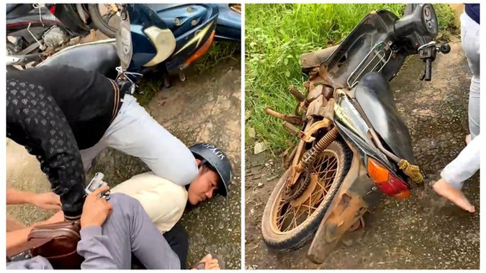 Truy đuổi kẻ trốn trại cai nghiện, cướp xe máy táo tợn ở Bình Phước - Ảnh 2.