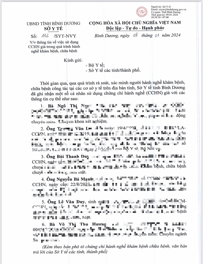 Chuyển công an xử lý 6 cá nhân sử dụng chứng chỉ hành nghề giả trong khám chữa bệnh- Ảnh 1. Chuyển công an xử lý 6 cá nhân sử dụng chứng chỉ hành nghề giả trong khám chữa bệnh- Ảnh 1.