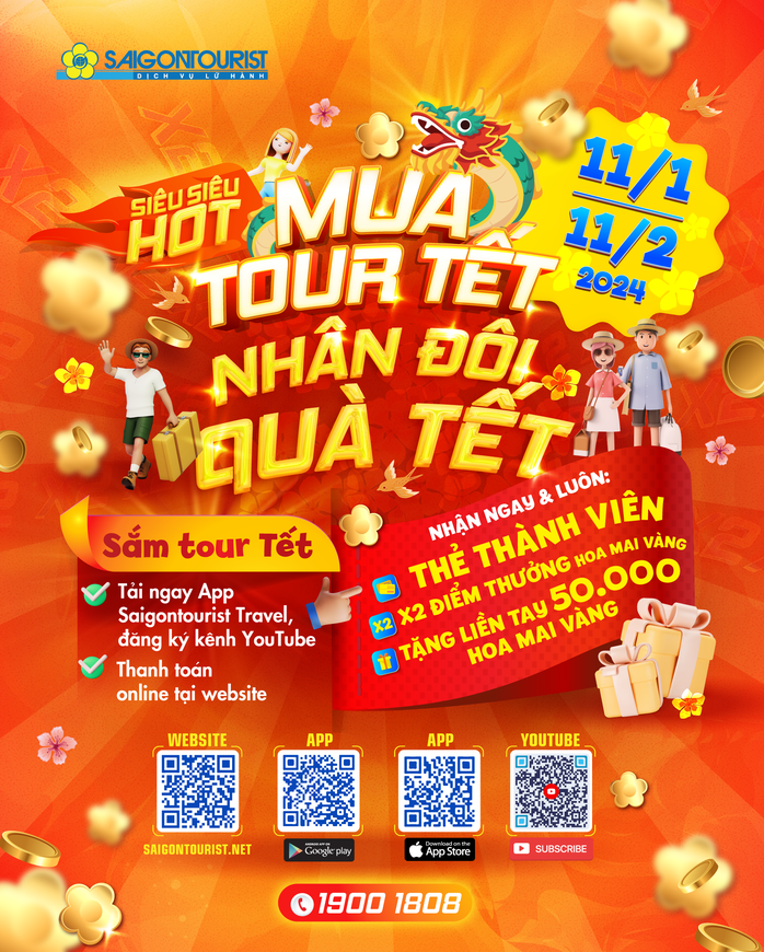 Mua tour Tết, nhân đôi quà Tết - Ảnh 1. Mua tour Tết, nhân đôi quà Tết - Ảnh 1.