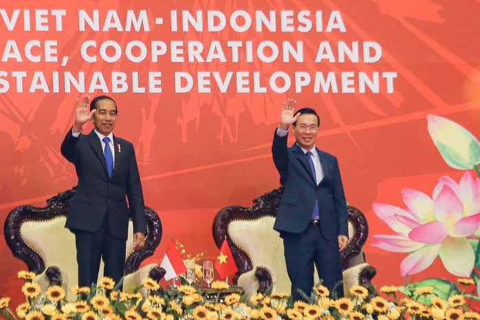 Chủ tịch nước và Tổng thống Indonesia xem biểu diễn võ thuật- Ảnh 1. Chủ tịch nước và Tổng thống Indonesia xem biểu diễn võ thuật- Ảnh 1.