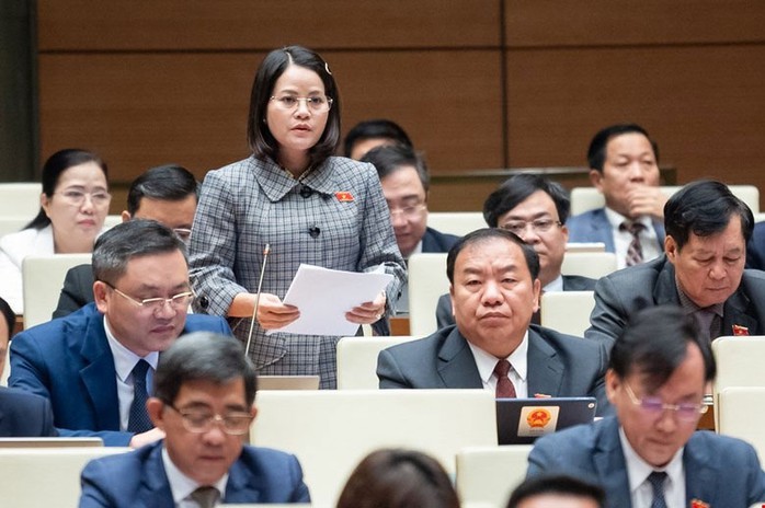 Đại biểu Nguyễn Hoàng Bảo Trân phát biểu tại kỳ họp Ảnh: NGỌC THẮNG Đại biểu Nguyễn Hoàng Bảo Trân phát biểu tại kỳ họp Ảnh: NGỌC THẮNG