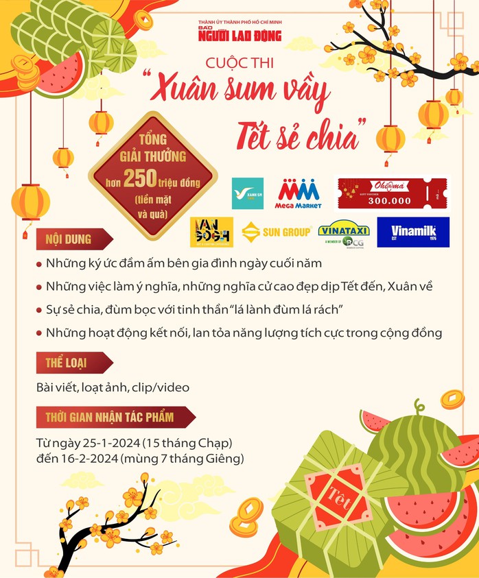 Mời tham gia cuộc thi "Xuân sum vầy - Tết sẻ chia"- Ảnh 1. Mời tham gia cuộc thi "Xuân sum vầy - Tết sẻ chia"- Ảnh 1.